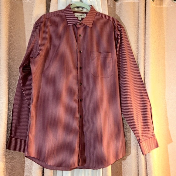Paul Frederick Size 16 1/2 Slim Fit Non Iron Long Sleeve Button Down Shirt - Picture 1 of 11